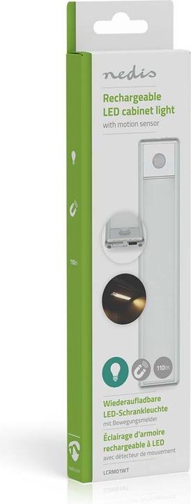 Immagine prodotto Nedis Striscia luminosa a LED ricaricabile con sensore di movimento (Bianco caldo, 1.40 cm, Interno)
