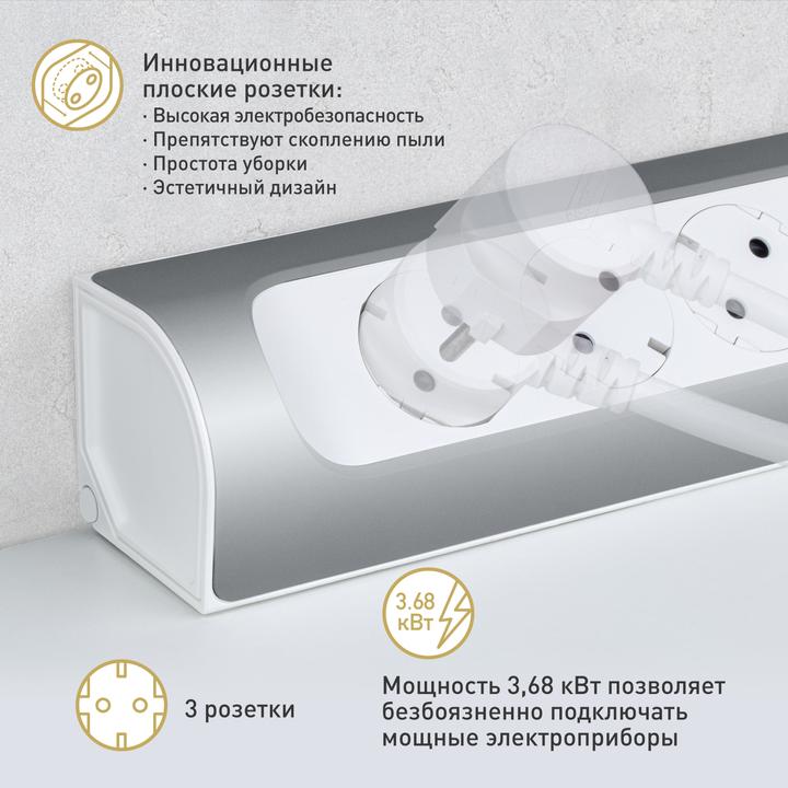 Actual product image Legrand 694502 (3 x, CEE 7/5, 1 m)