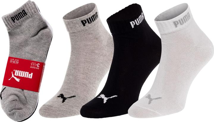 Puma 3er Pack Socken weiss/grau/schwarz EU 35-38 (UK 2.5-5) (35 - 38)