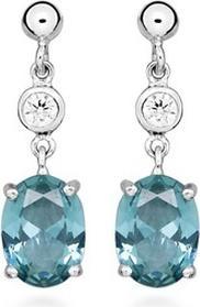 JVD - Silver dangle earrings with turquoise zircons SVLE0748SH8Z300