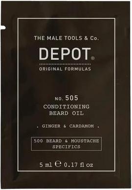 Immagine prodotto Depot Olio per barba n. 505 - Zenzero e cardamomo per lucentezza e morbidezza, 5 Ml (5 ml)