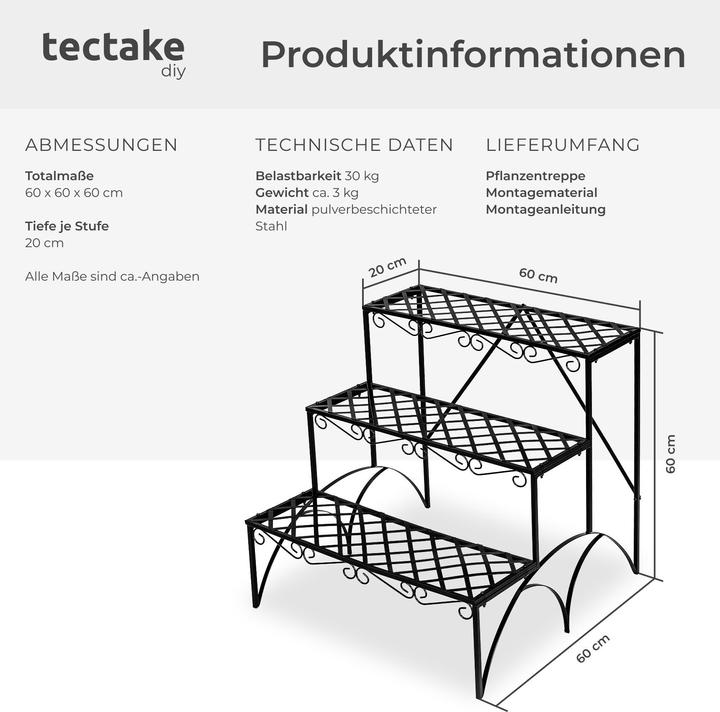 Produktbild tectake Blumentreppe