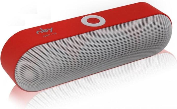 Hermex NBY Bluetooth Boxen Lautsprecher Speaker ROT / WEISS (10 h, Akkubetrieb)