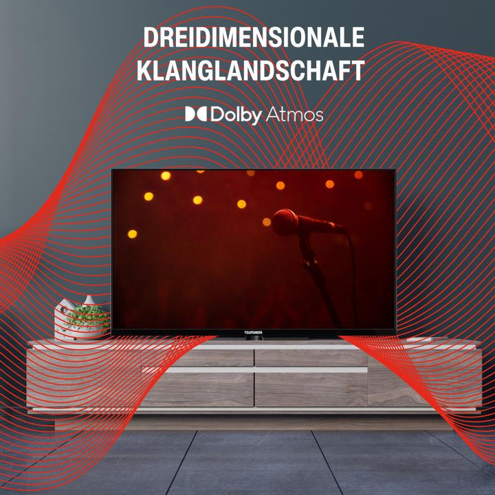 Produktbild Telefunken Fernseher 43 Zoll Smart TV VIDAA (4K UHD, HDR Dolby Vision, HD+ 6 Monate, Triple-Tuner) (43", LED, 4K, 2025)