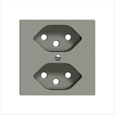 Image du produit Feller Set de recouvrement prise 2xT13 gris foncé