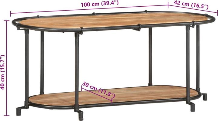 Produktbild VidaXL TV Schrank Lowboard Fernsehschrank Fernsehtisch Massivholz Akazie (100 x 42 x 40 cm)