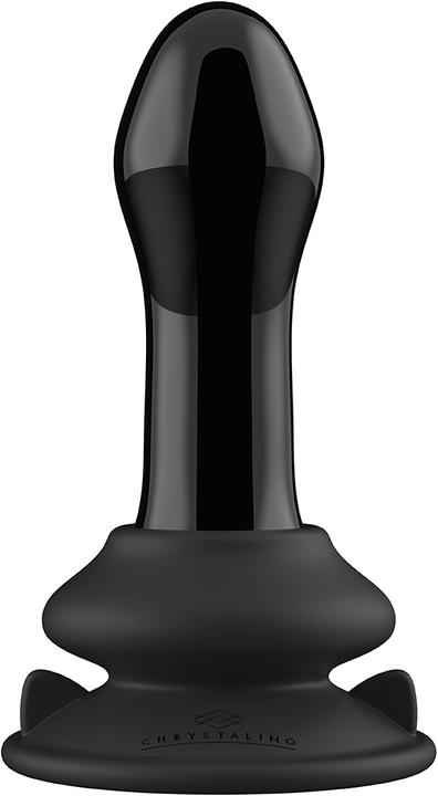 Shots Pluggy - Glass Vibrator - With Suction Cup and Remote - Rechargeable - 10 Speed