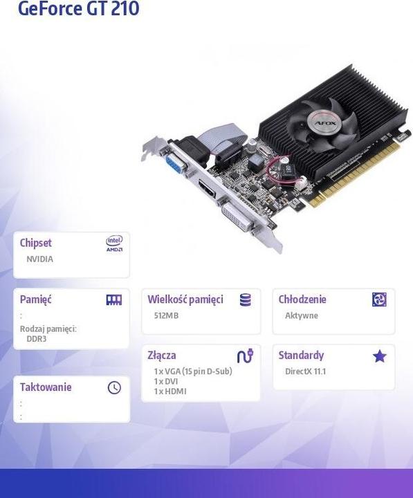 Produktbild AFOX GeForce GT210 (0.51 GB)