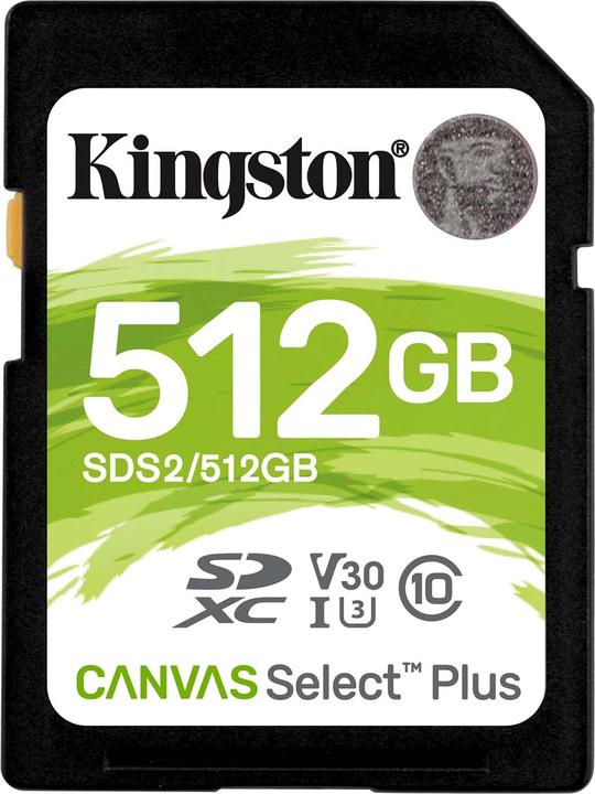 Immagine prodotto Kingston Canvas Select Plus (512 GB, SDXC, U3, UHS-I)
