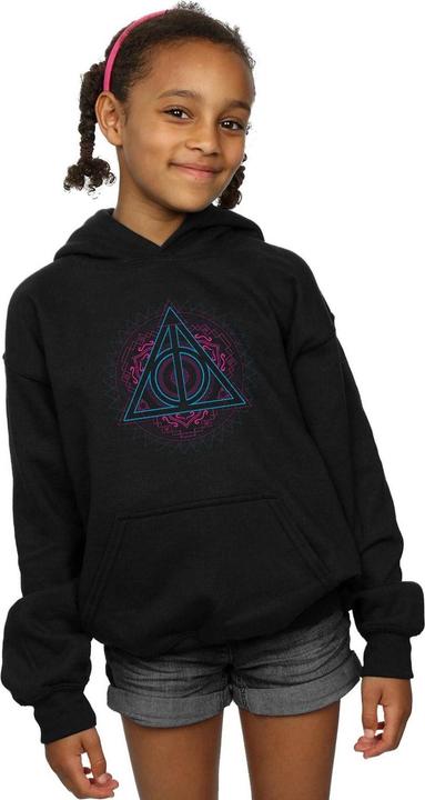Immagine prodotto Neon Deathly Hallows Felpa con Cappuccio Ragazze (152, 158)
