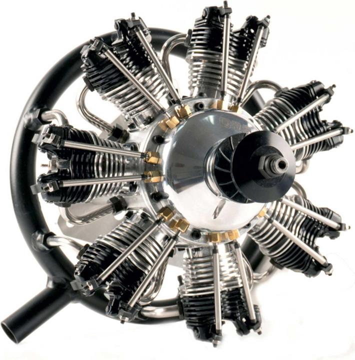Image du produit UMS Moteur en étoile 7 cylindres 35cc Allumeur à incandescence