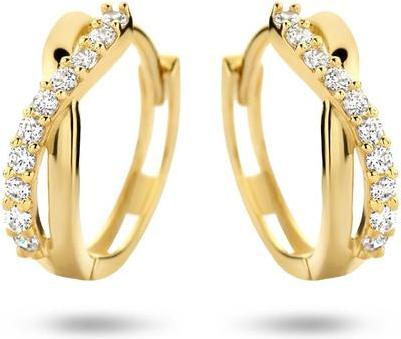 Image du produit Sparkle14 Klatschen Ohrringe Zirkonia - 12,5 mm - Gold (Or jaune)