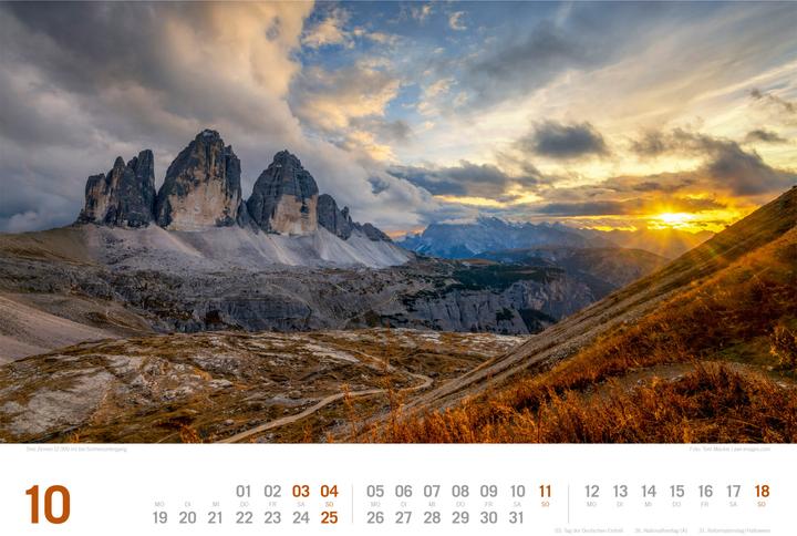 Produktbild Südtirol - von Bozen bis zu den drei Zinnen - ReiseLust Kalender 2026 (45 x 33 cm, Harter Einband, Deutsch)