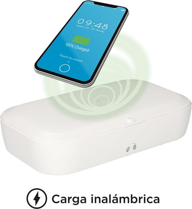 Immagine prodotto KSIX Sterilizzatore UV Light Box con caricatore wireless 10W