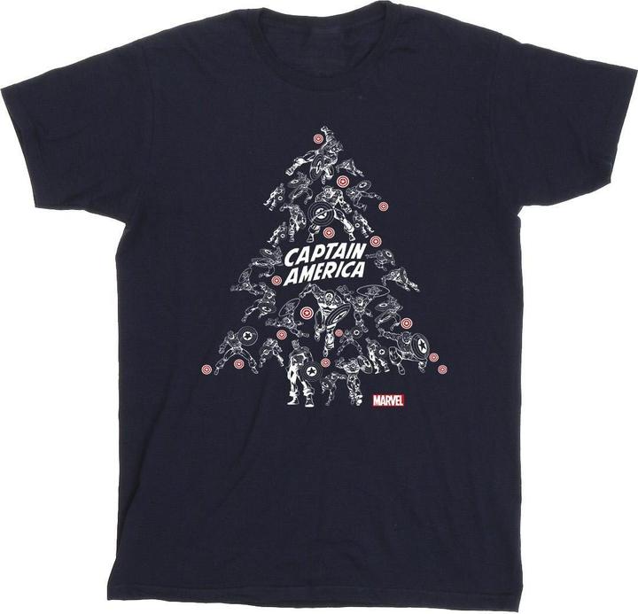 Captain America Christmas Tree TShirt Jungen