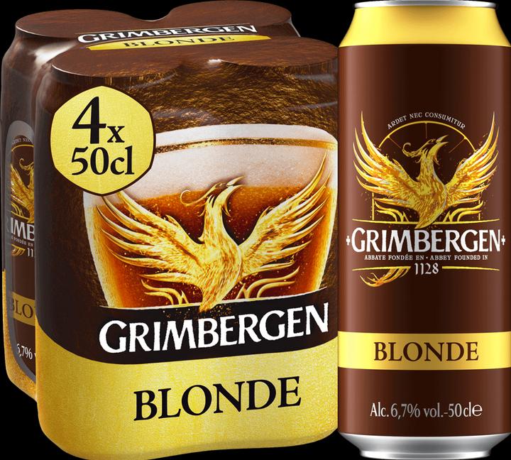 Actual product image Grimbergen Blonde Abbey Beer (4 x 50 cl)