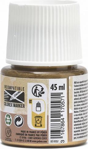 Image du produit Pebeo Encre à base d'eau Colorex (Or blanc, 45 ml)