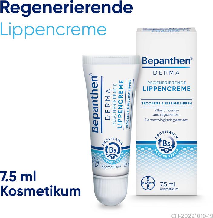 Produktbild Bepanthen Derma Regenerierende Lippencreme (Crème, 7.50 ml)