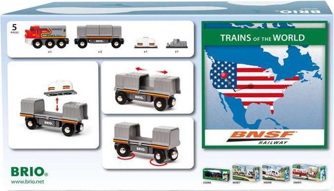 Produktbild Ravensburger BRIO World – 36089 Trains of the World Santa Fe Zug | Spielzeugzug für Kinder ab 3 Jahren