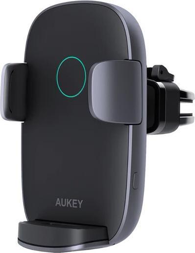 Actual product image Aukey Wireless Charging Phone Mount Navigator Wind II HD-C52 Black, Built-in charger