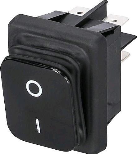 Produktbild interBär Einbau Wippenschalter IP65 22x30mm schwarzschwarz