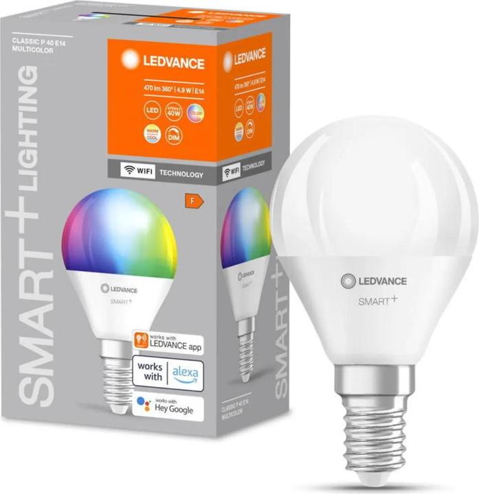 Actual product image Ledvance Smart+ Mini (E14, 4.90 W, 470 lm, 1 x, F)