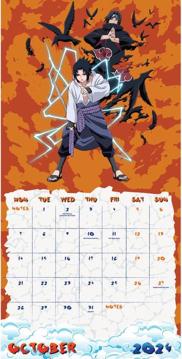 Produktbild Naruto Broschurkalender 2024. Terminkalender mit Platz für Notizen und tollen Bildern aus der (30.5 x 30.5 cm, Deutsch)
