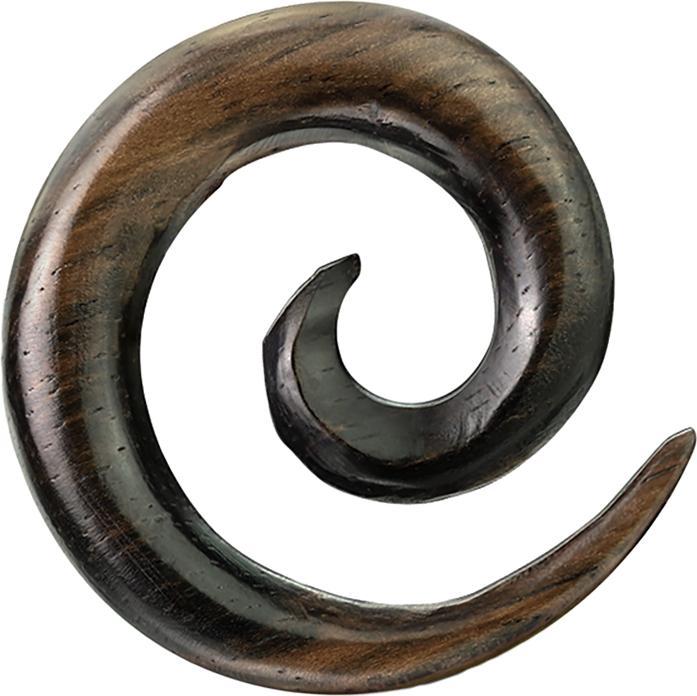 Star Piercing Dehnspirale aus Ebenholz (Organisch, ohne Messing)