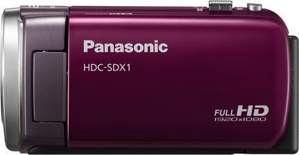 Actual product image Panasonic HDC-SDX1, Full-HD Flash Camcorder, Purple