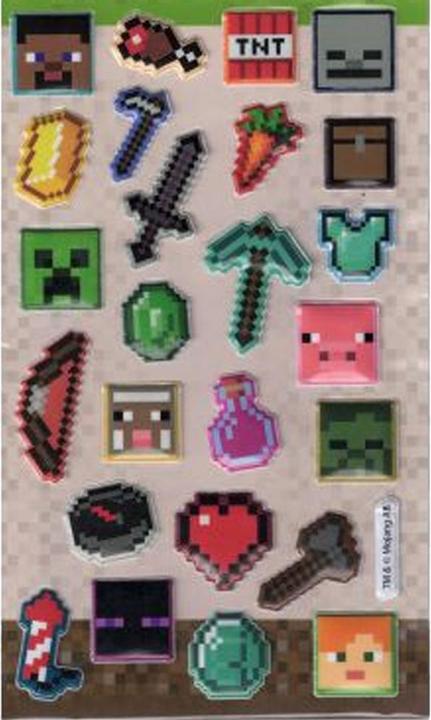 Produktbild Minecraft 3DSticker 25erPack Wiederverwendbar
