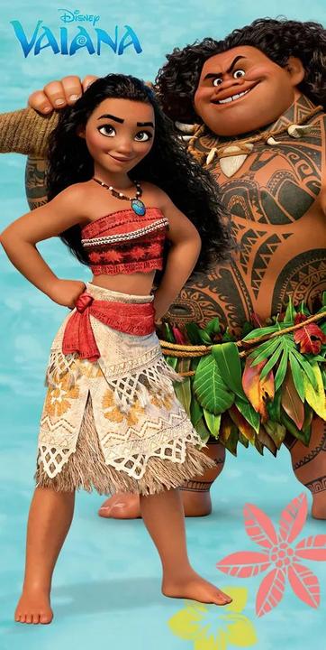 Image du produit Tinisu Vaiana Disney Handtuch Baumwolle Strand Badetuch 70x140cm (70 x 140 cm)