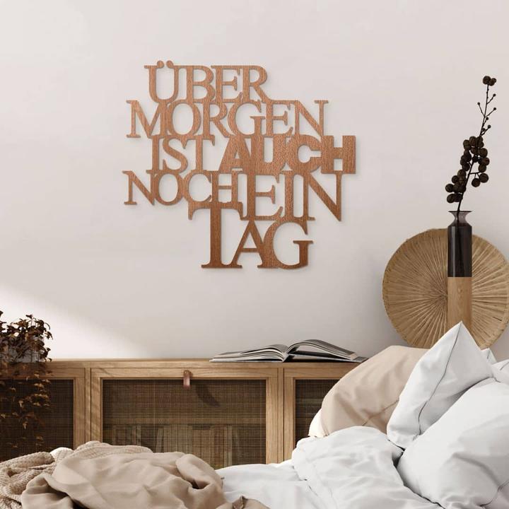 Produktbild Trenddeko Mahagoni - Übermorgen ist auch... (56 x 50 cm)