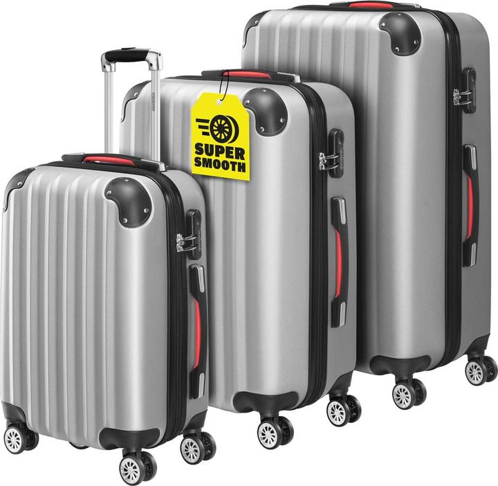 Monzana Kofferset 3teilig (89 l, M (50 - 90l), L (90 - 115l), XL (ab 115l))