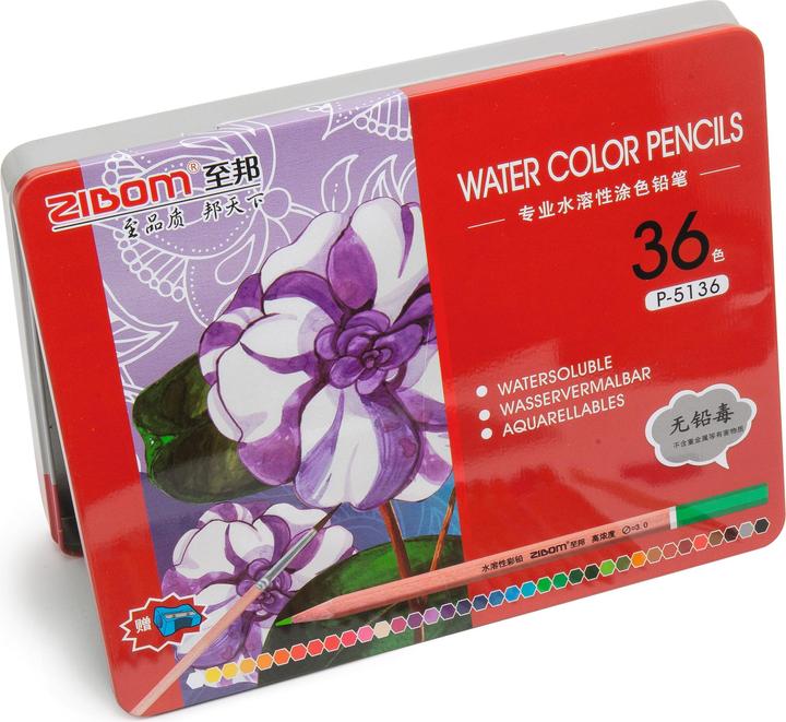 Produktbild VBS Aquarellstifte, 36 Farben, in Metallbox (Multi, 36 x)