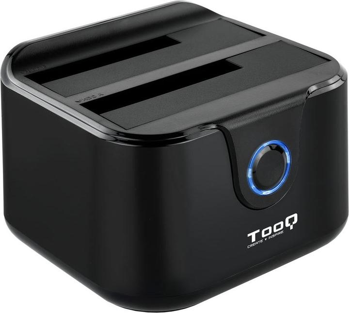 Actual product image Tooq Technology DOCK TQDS-802B 2xSATA 2.5"/3.5" USB 3.0, CLONE OTB NEGRO (2.5", 3.5")