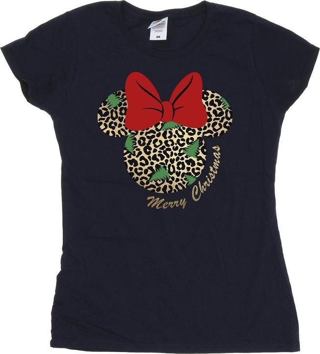 Disney Minnie Mouse Leopard Christmas TShirt (M)