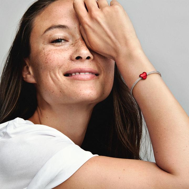 Immagine prodotto Pandora Ciondolo a cuore rosso metallizzato (Argento 925, Smalto)