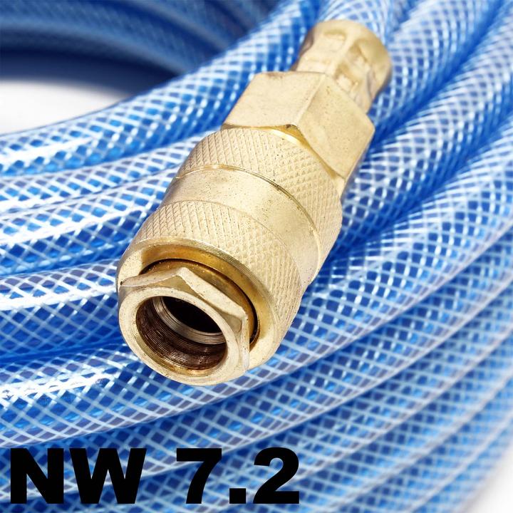 Actual product image Wiltec Compressed air hose, 15m length with quick coupling, compressor hose braided hose