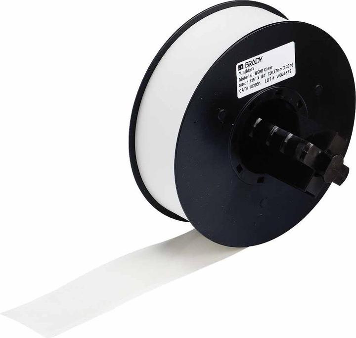 Actual product image Brady B-595, high performance industrial vinyl tape, transparent, glossy, 29.00 mm x 30.00 m, permane (3.49 cm)