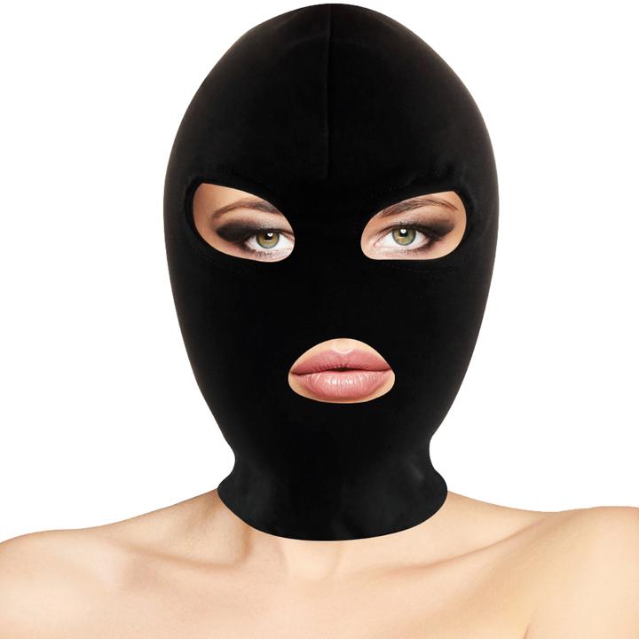 Darkness Maschera per la testa "Balaclava" nera con apertura per gli occhi e la bocca