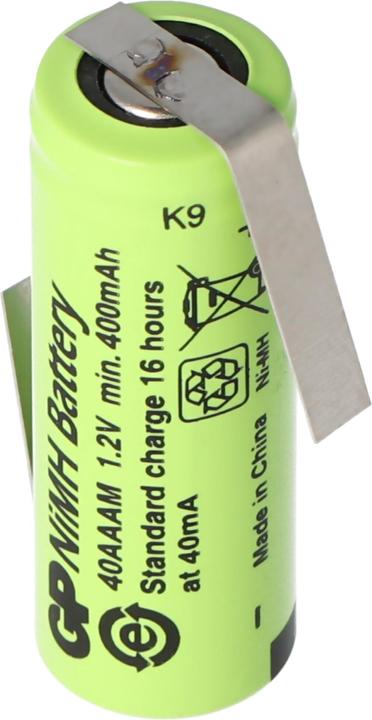 GP Batteries Akku GP40AAAM, Size 2/3AAA mit Lötfahne Z-Form (1 pcs., 2/3 AAA, 400 mAh, Rechargeable battery)