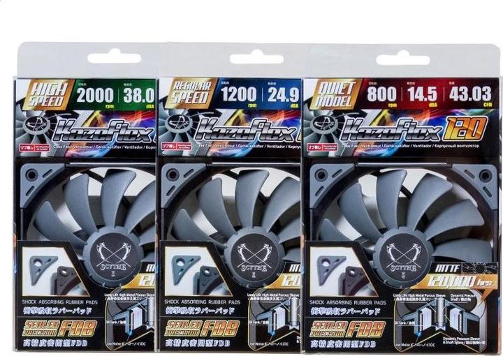 Produktbild Scythe Gehäuselüfter Kaze Flex 120mm RPM Qu (120 mm, 1 x)