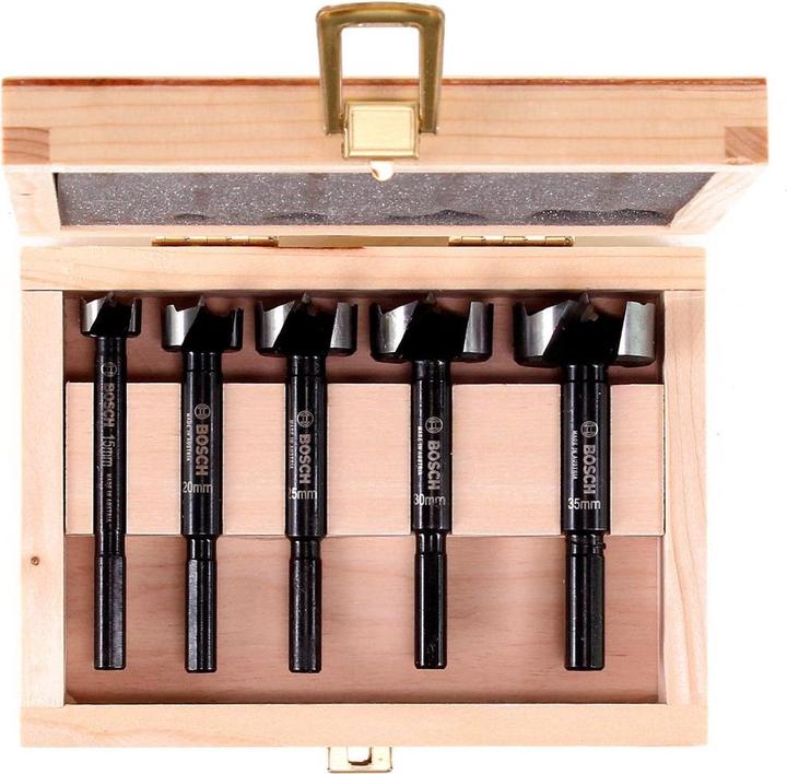 Produktbild Bosch Professional Zubehör 5-tlg. Forstnerbohrer-Set, 15–35 mm (20, 25, 30, 35, 15 Millimeter)