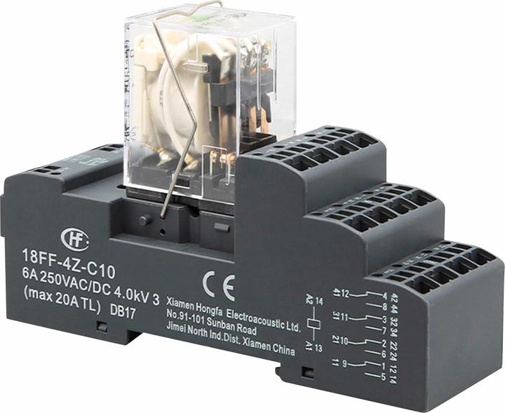 Produktbild Hongfa Relaissockel 18FF-4Z-C10, Push-In (Relaissockel)