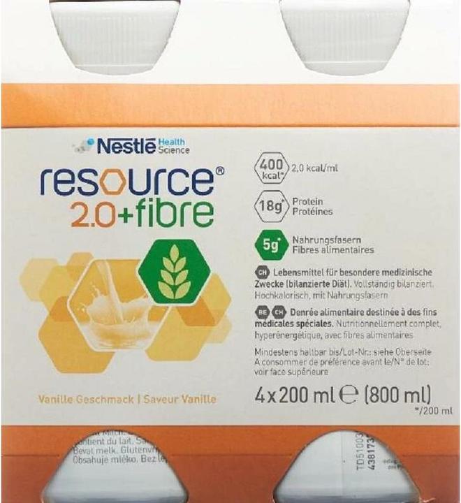 Produktbild Resource 2.0 Fibre (Vanille, 4 Stk., 888 g)