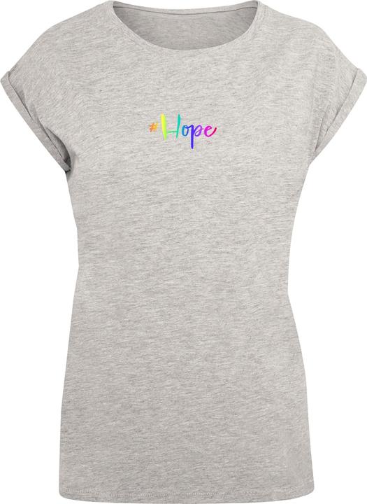 Actual product image Merchcode Ladies Hope Rainbow Extended Shoulder Tee - 116599 (3XL)