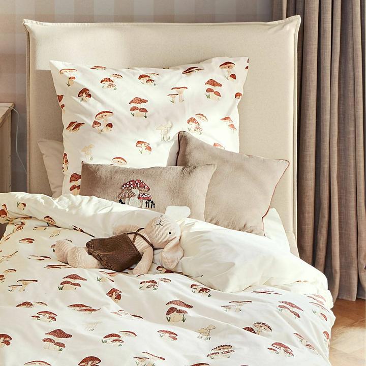 Produktbild Loberon Kissenhülle 2er Set Norilie beige/rot (40 x 40 cm)