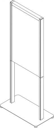 Produktbild Hagor Standsystem für Samsung OM55N-D (Gerätespezifisch, 55", 45 kg)