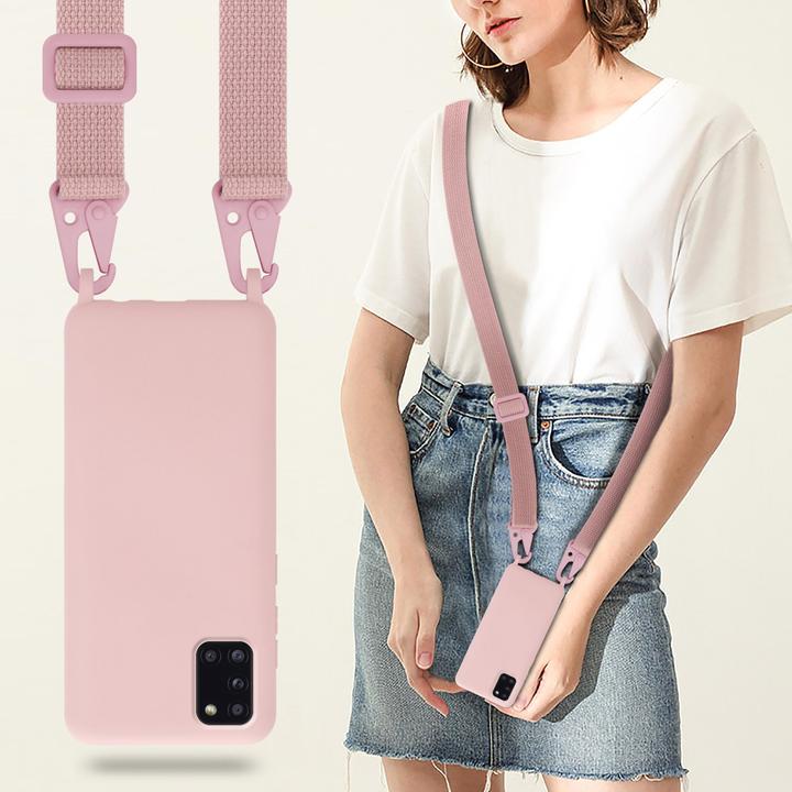 Actual product image Cadorabo TPU Cover Mobile Phone Chain Liquid (Samsung Galaxy A31)