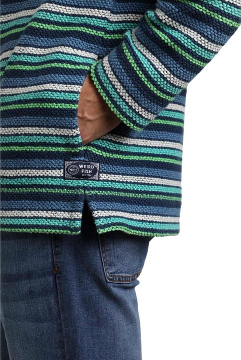 Immagine prodotto Weird Fish Payson Felpa con Cappuccio A Strisce Collo con Bottoni Uomo (L)